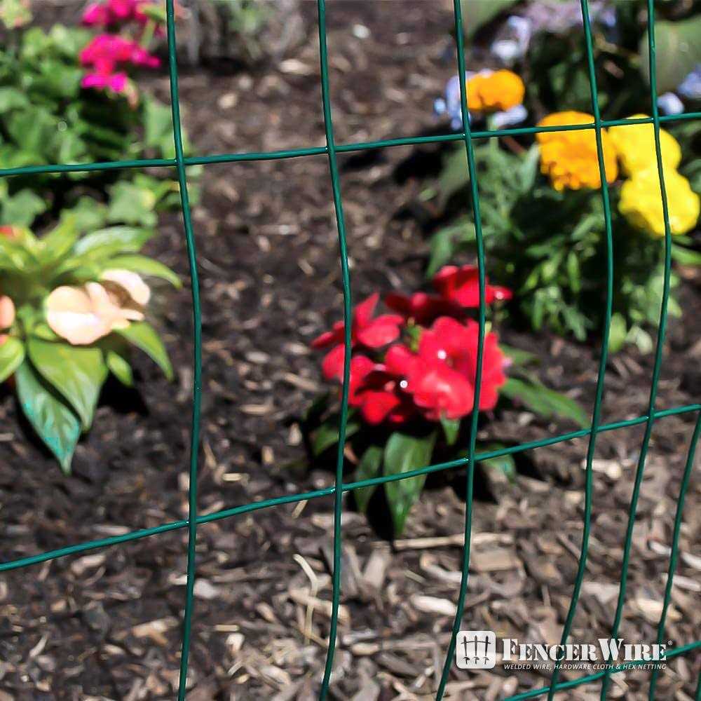 Fencer Wire 16 Gauge Black Vinyl Coated Welded Wire Mesh Size by 1 inch - Inhomebuy