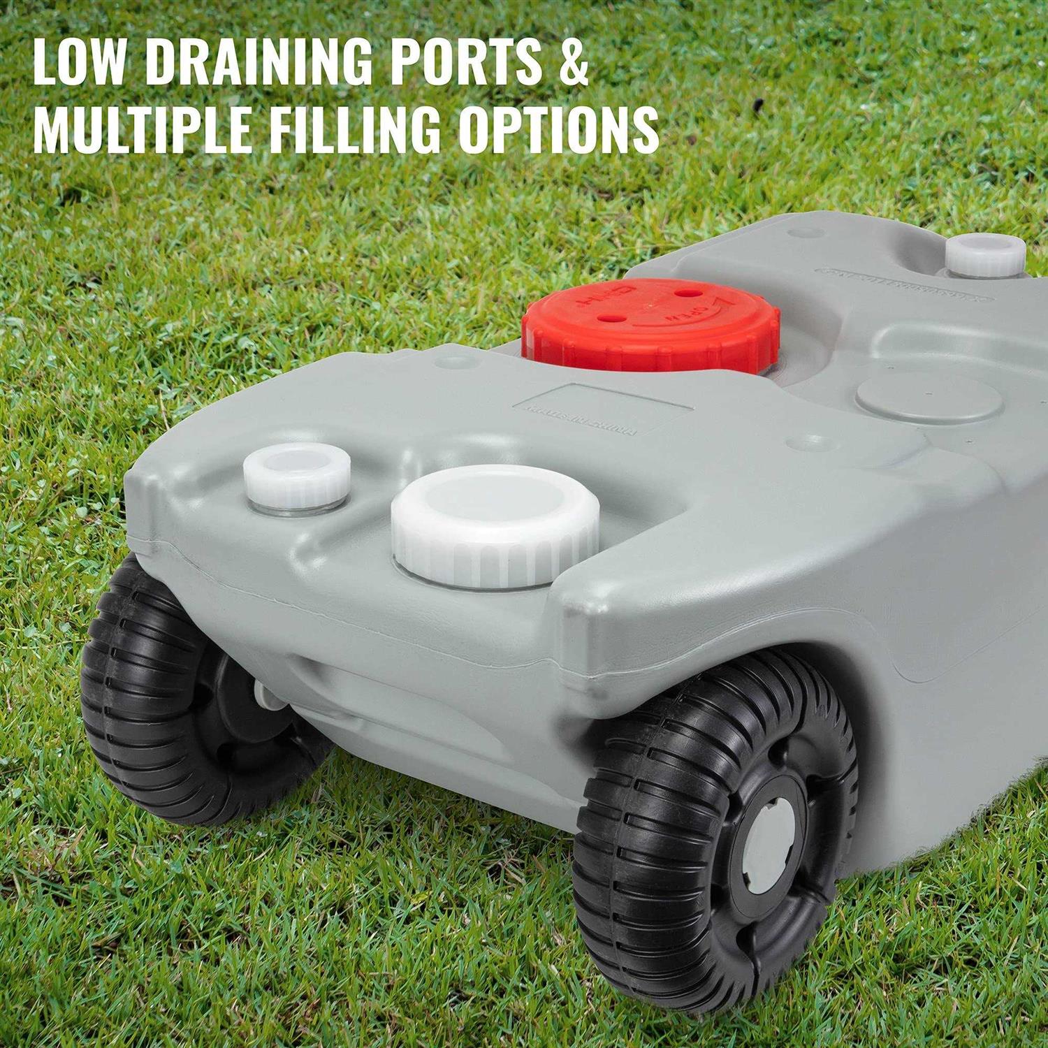 Hike Crew 6 Gallon Waste Portable RV Sewer System Holding Tank for Black Water - Inhomebuy