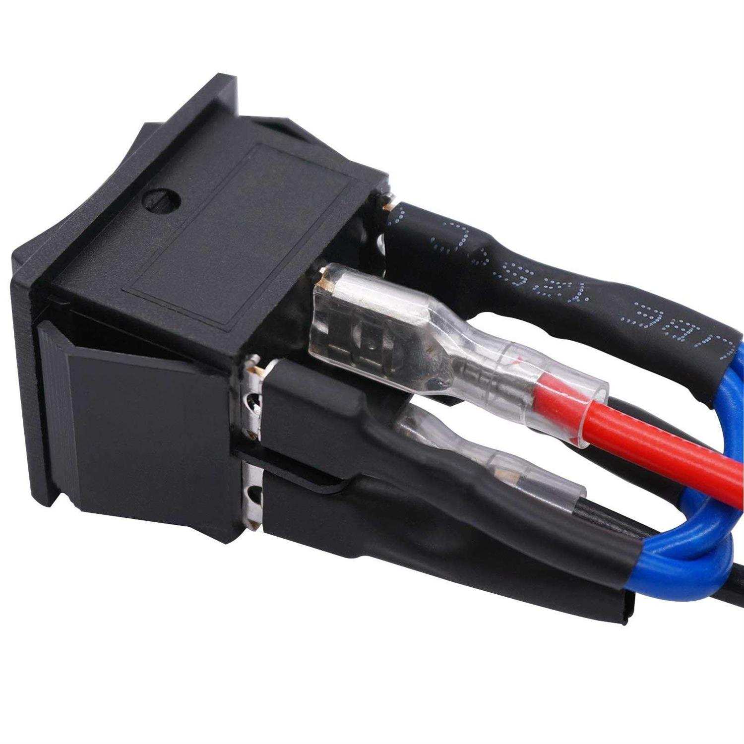 TWTADE 10Pcs Rocker Switch ON/Off SPST 2Pin Latching Toggle Switch Snap Round with Pre-Wired 6A/250V 10A/125V AC for Boat,Car etc.KCD1-X-Y - Inhomebuy