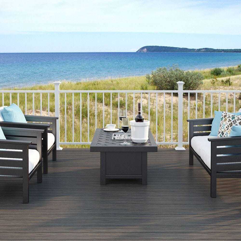 Deckorators Pre-assembled 6-ft x 2.25-in x 3-ft Matte Black Aluminum Deck Stair Rail Kit 346945 - Inhomebuy