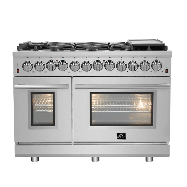Forno 48″ Freestanding Dual Fuel Range with 8 Burners, FFSGS6125-48 - Inhomebuy