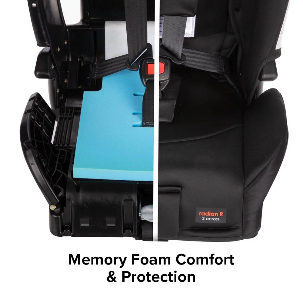 Diono Radian 3R All-in-One Convertible Car Seat, Slim Fit 3 Across, Black Jet - Inhomebuy