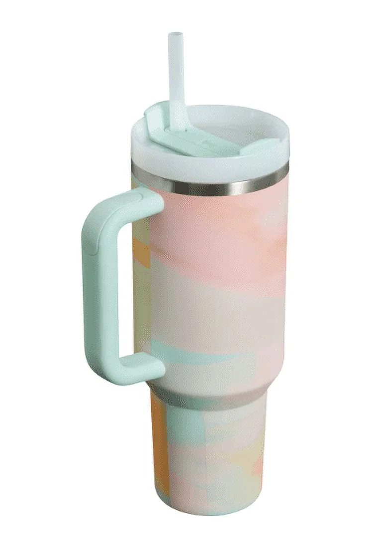 THE CLEAN SLATE QUENCHER H2.0 FLOWSTATE? TUMBLER | 40 OZ-Warm Serene Brushstrokes - Inhomebuy