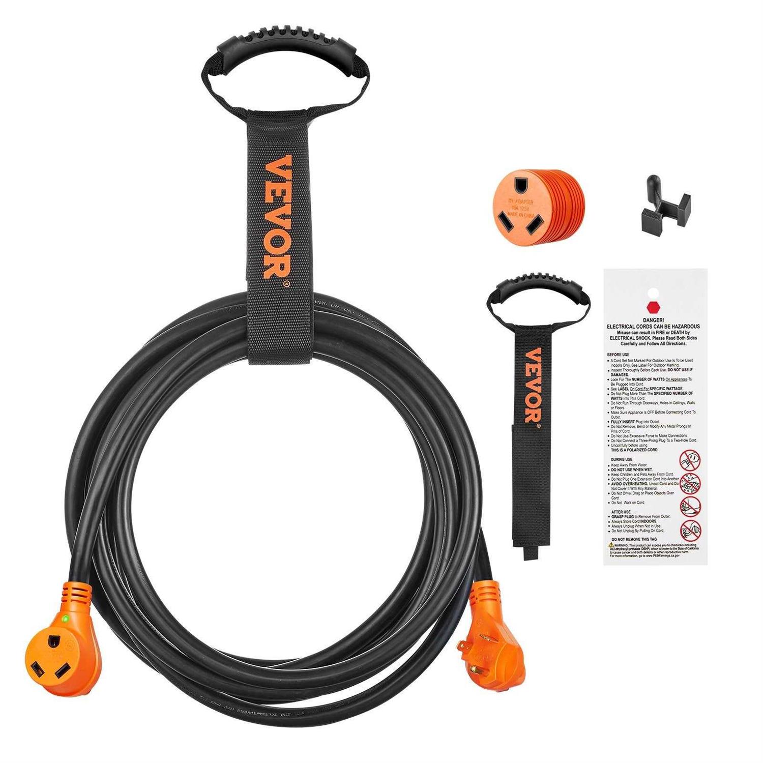 VEVOR RV Power Cord 50 Amp Heavy Duty STW Generator Cord - Inhomebuy