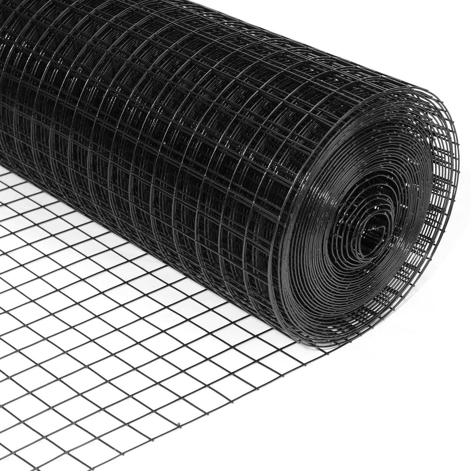 forimo 50′ Hardware Cloth Gauge Black Vinyl Coated Welded Fence Mesh for Home and Garden Fence and Home Improvement Project - Inhomebuy