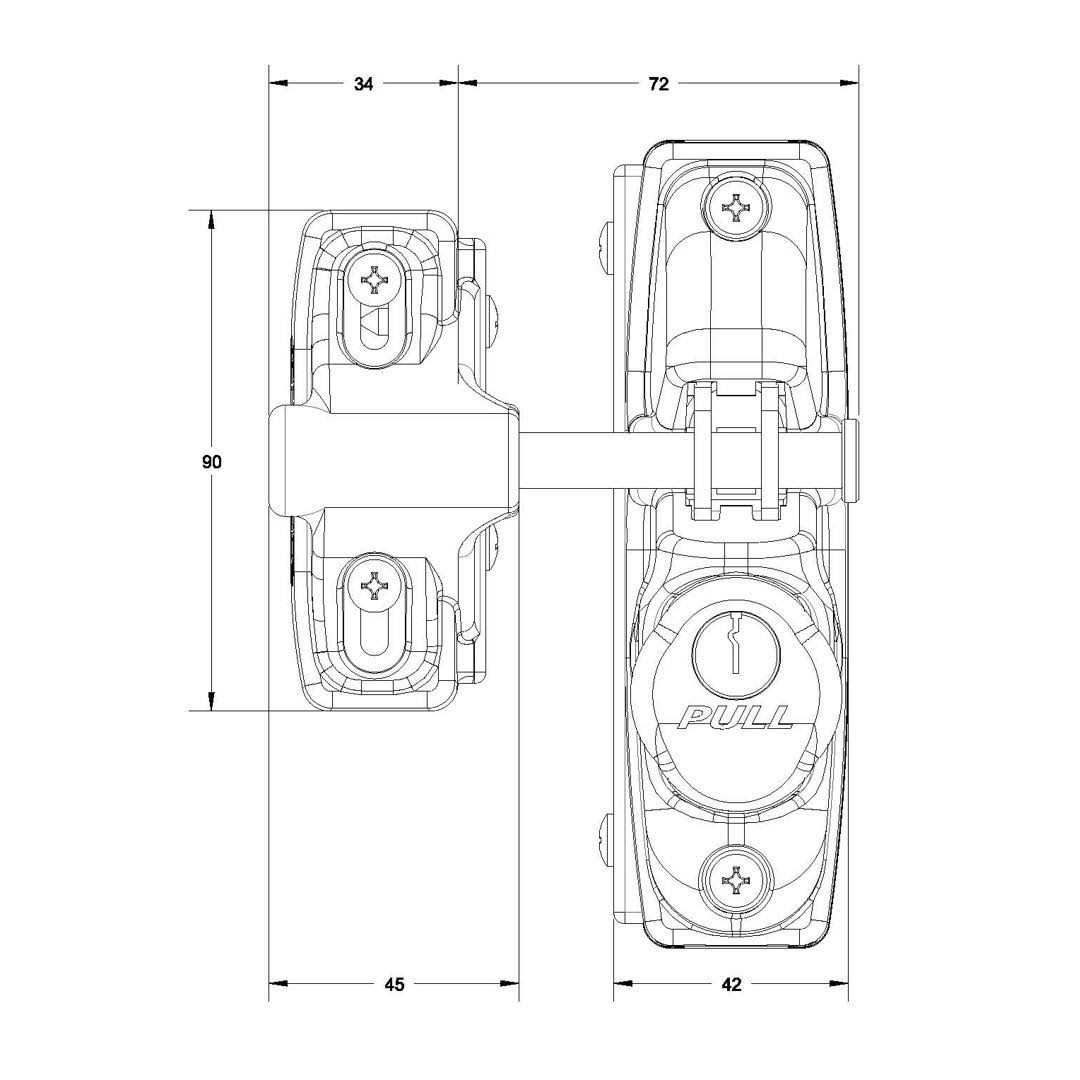 Lockey USA Combination Slide-Bolt Lock MS40BL - Inhomebuy