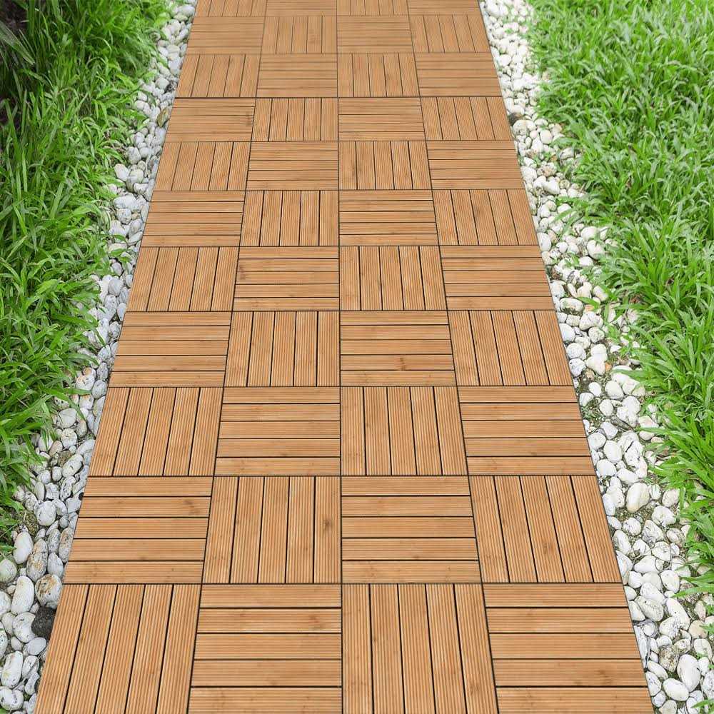 Yaheetech 27pcs Wood Flooring Tiles for Patio - Inhomebuy