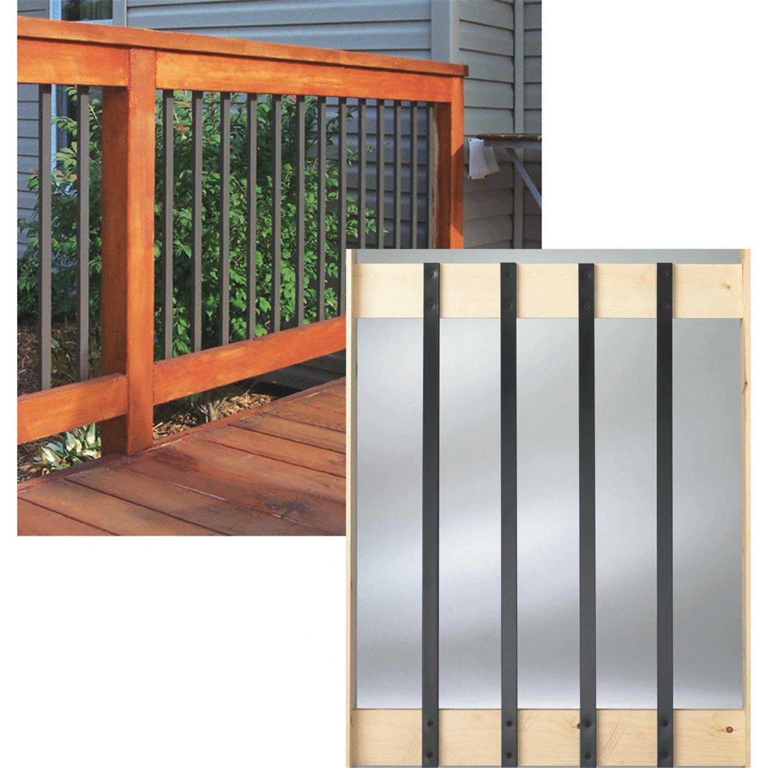 Deckorators 3/4-in x 3/4-in x 26-in Black Aluminum Deck Baluster - Inhomebuy