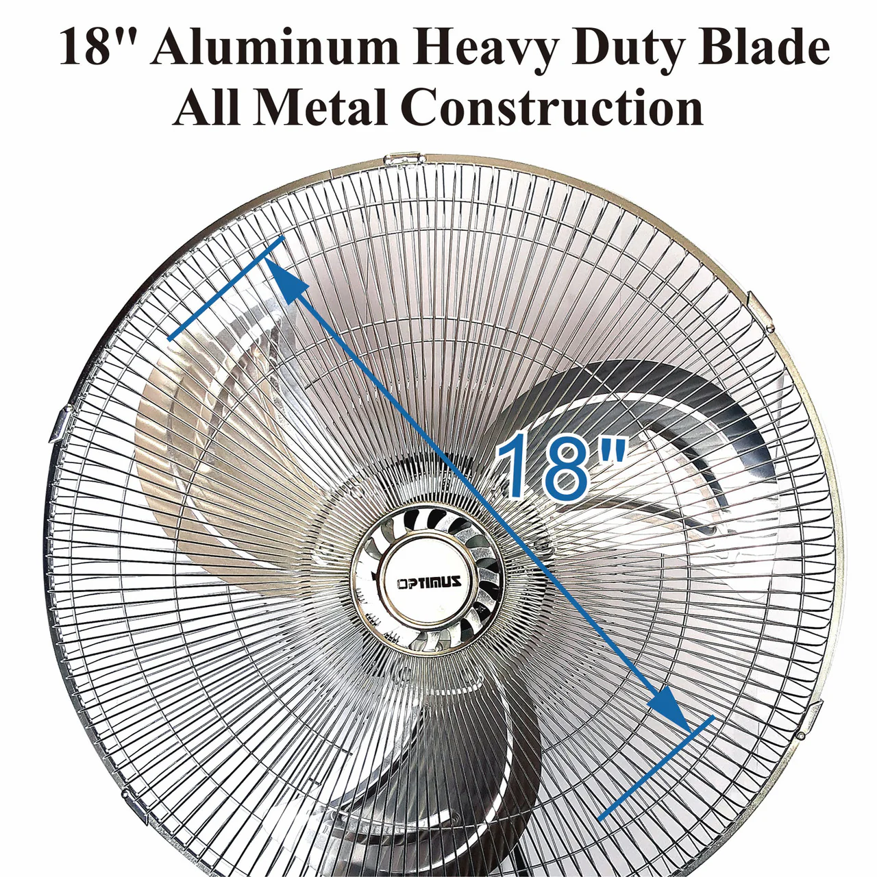 Optimus Wall-Mounted Fan High Velocity 18'' | F-4187 - Inhomebuy