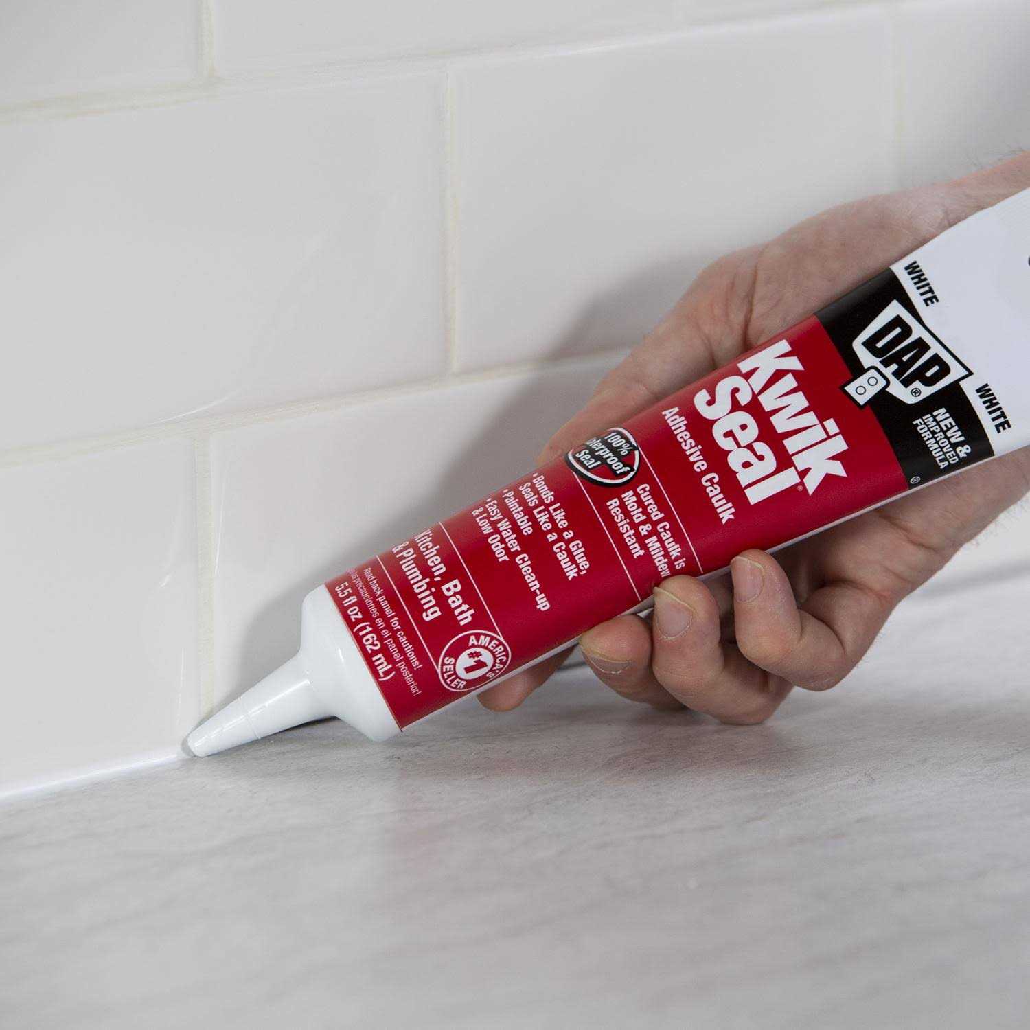 Dap Kwik Seal 18001 Adhesive Caulk White - Inhomebuy
