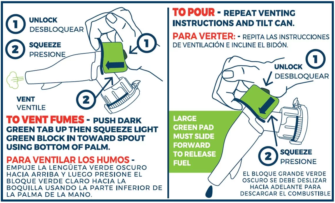 Scepter 5 Gallon SmartControl Dual Handle Diesel Fuel Container, FSCD571, Yellow Gas Can - Inhomebuy