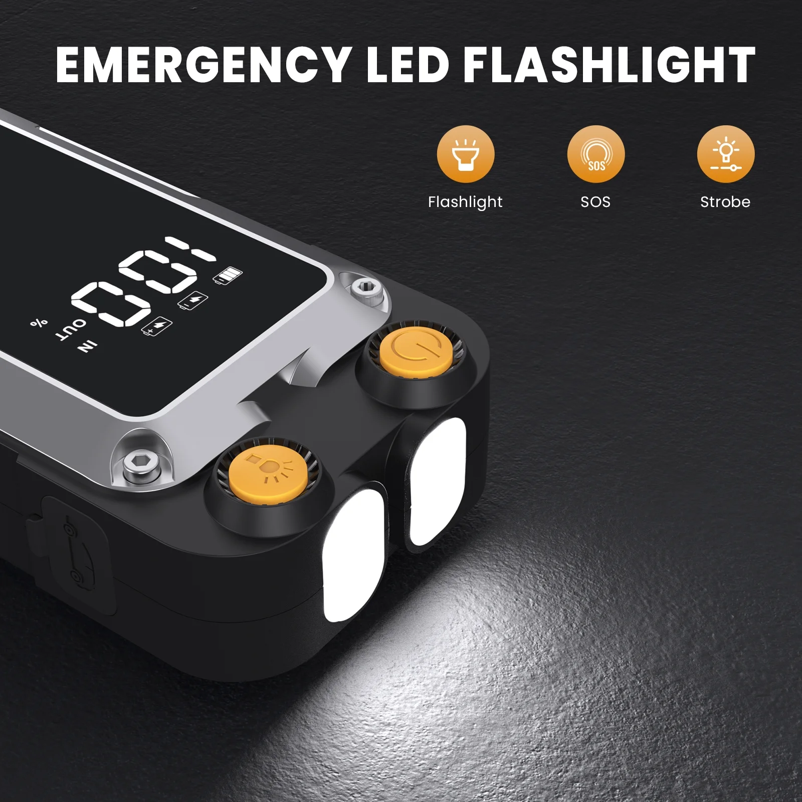 HOMPOW Jump Starter 6000A 28000mAh Peak for All Gas and up to 12L Diesel Engine, Portable Car Battery Charger Jump Box with LCD Screen, LED Light ,Type-C Fast Charging - Inhomebuy