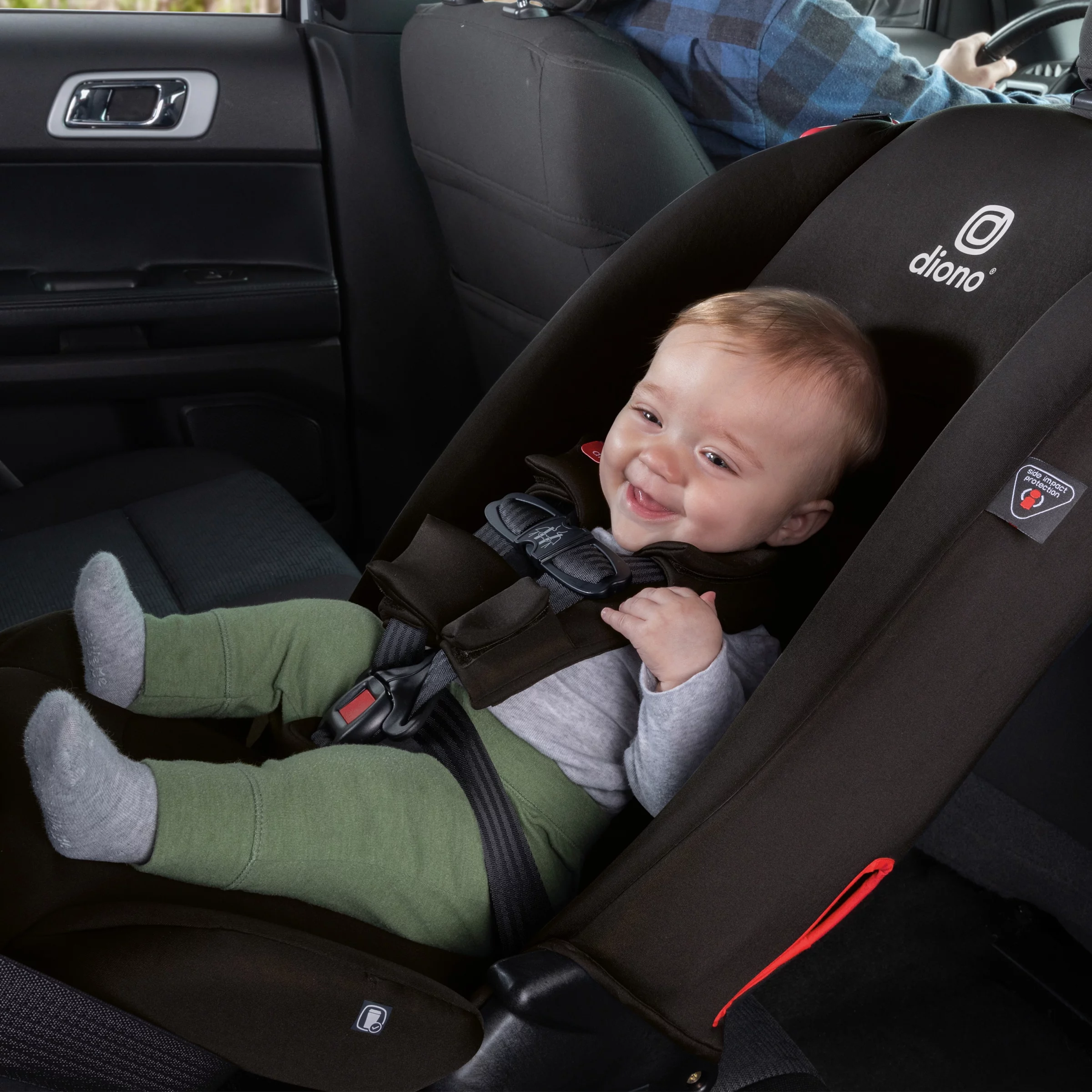 Diono Radian 3R All-in-One Convertible Car Seat, Slim Fit 3 Across, Black Jet - Inhomebuy