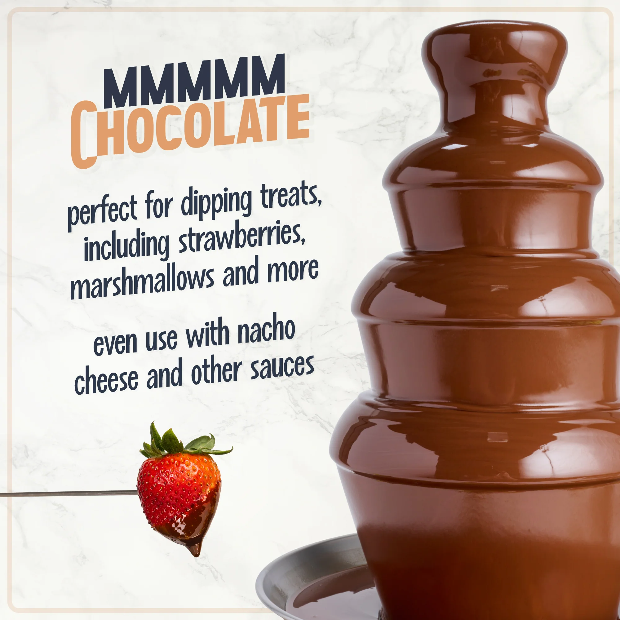 4-Tier 2-pound Stainless Steel Chocolate Fondue Fountain - Inhomebuy