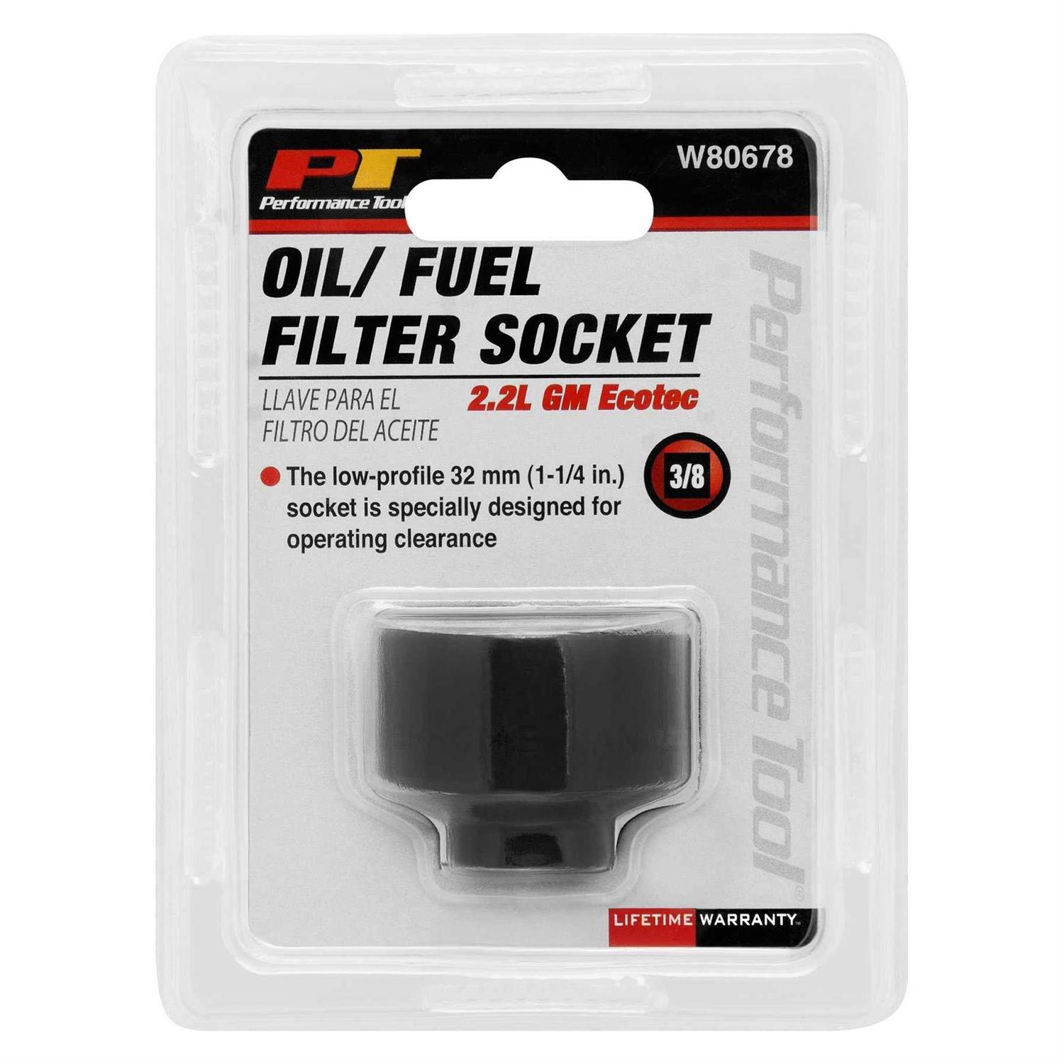 Performance Tool W80677 Oil Fuel Filter Socket - Inhomebuy