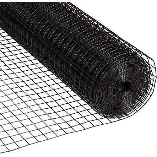 Fencer Wire 16 Gauge Black Vinyl Coated Welded Wire Mesh Size 1.5 inch by 1.5 inch - Inhomebuy