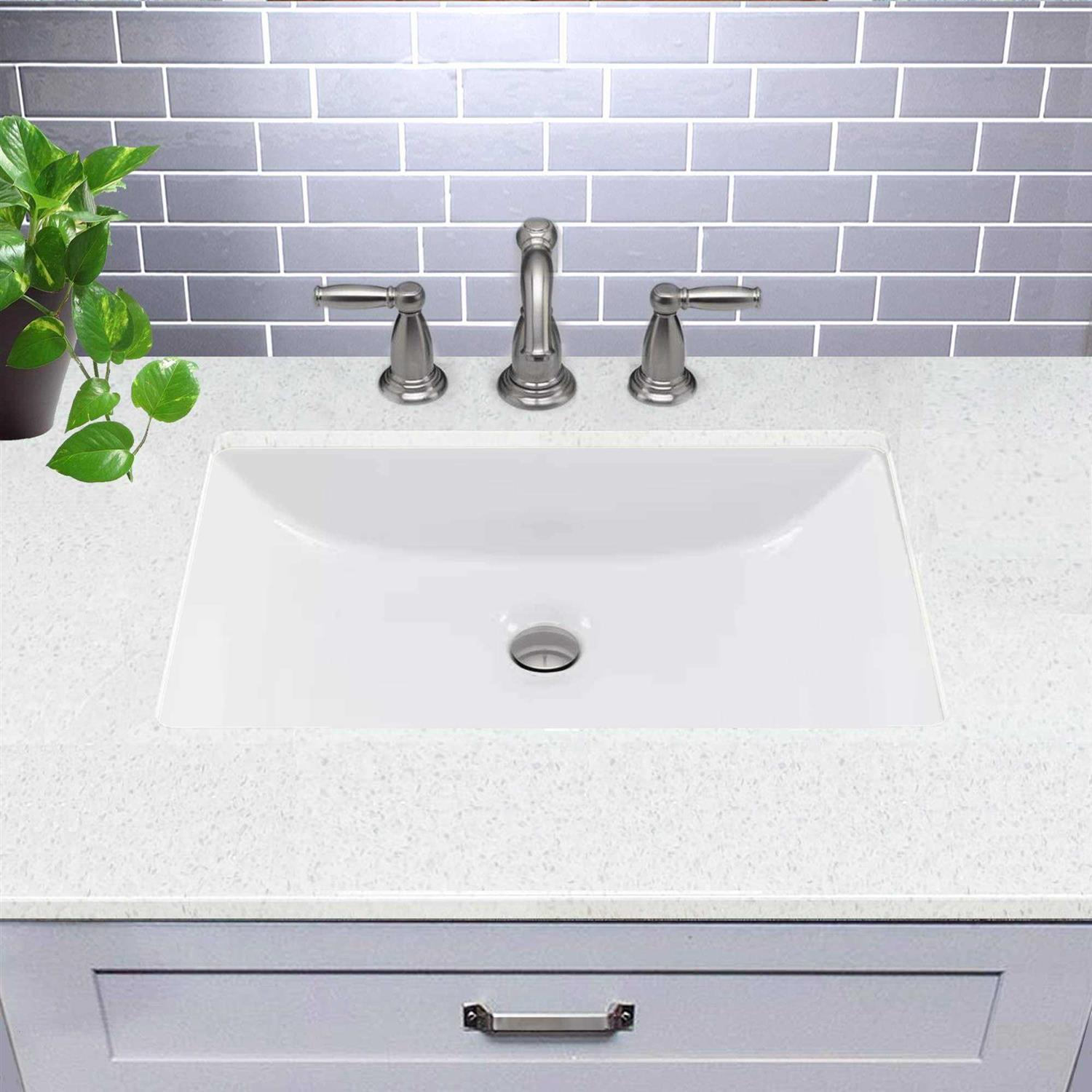 Nantucket Sinks UM-13×10 Undermount Ceramic Bathroom Sink UM-13×10-W - Inhomebuy