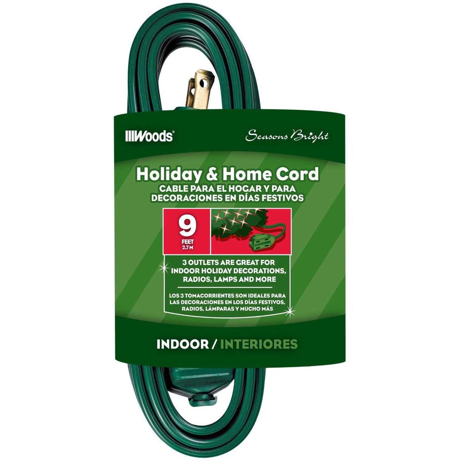 Woods 15 ft. Indoor Extension Cord with Switch - Inhomebuy