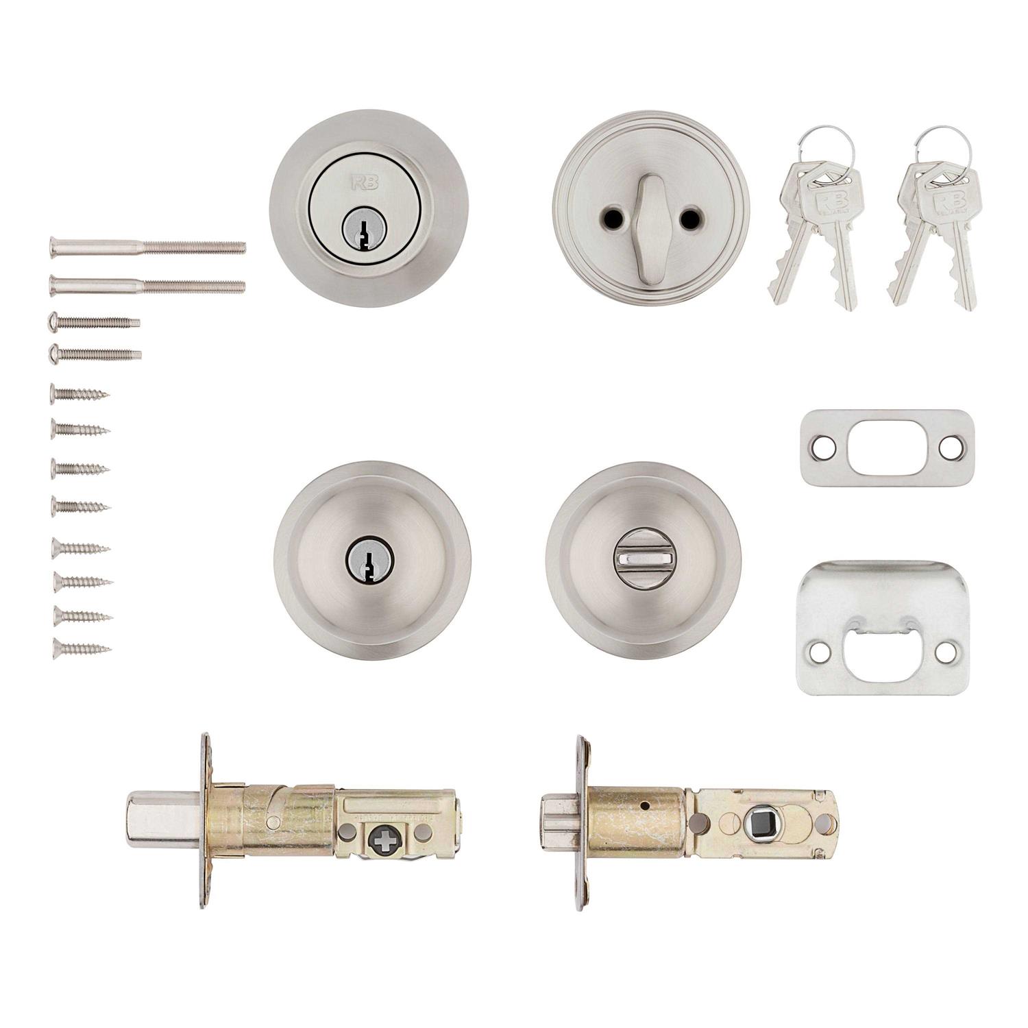 ReliaBilt Baron Single-cylinder deadbolt Keyed Entry Door Knob 93670 - Inhomebuy