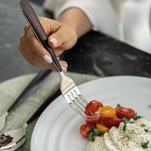 24 Piece Cutlery Set Just Espresso - Inhomebuy