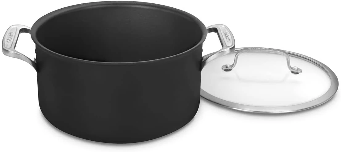 Cuisinart 6-qt Stock Pot anodized w/ glass lid | DSI66-24C - Inhomebuy