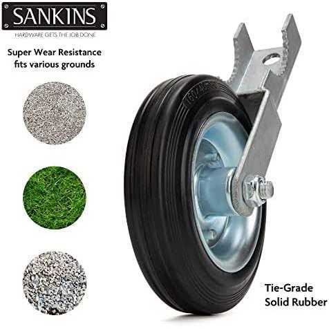 SANKINS Gate Helper Wheel for Supporting Metal Swing Gates with 1-5/8 Thru 2 Gate Frames - Inhomebuy