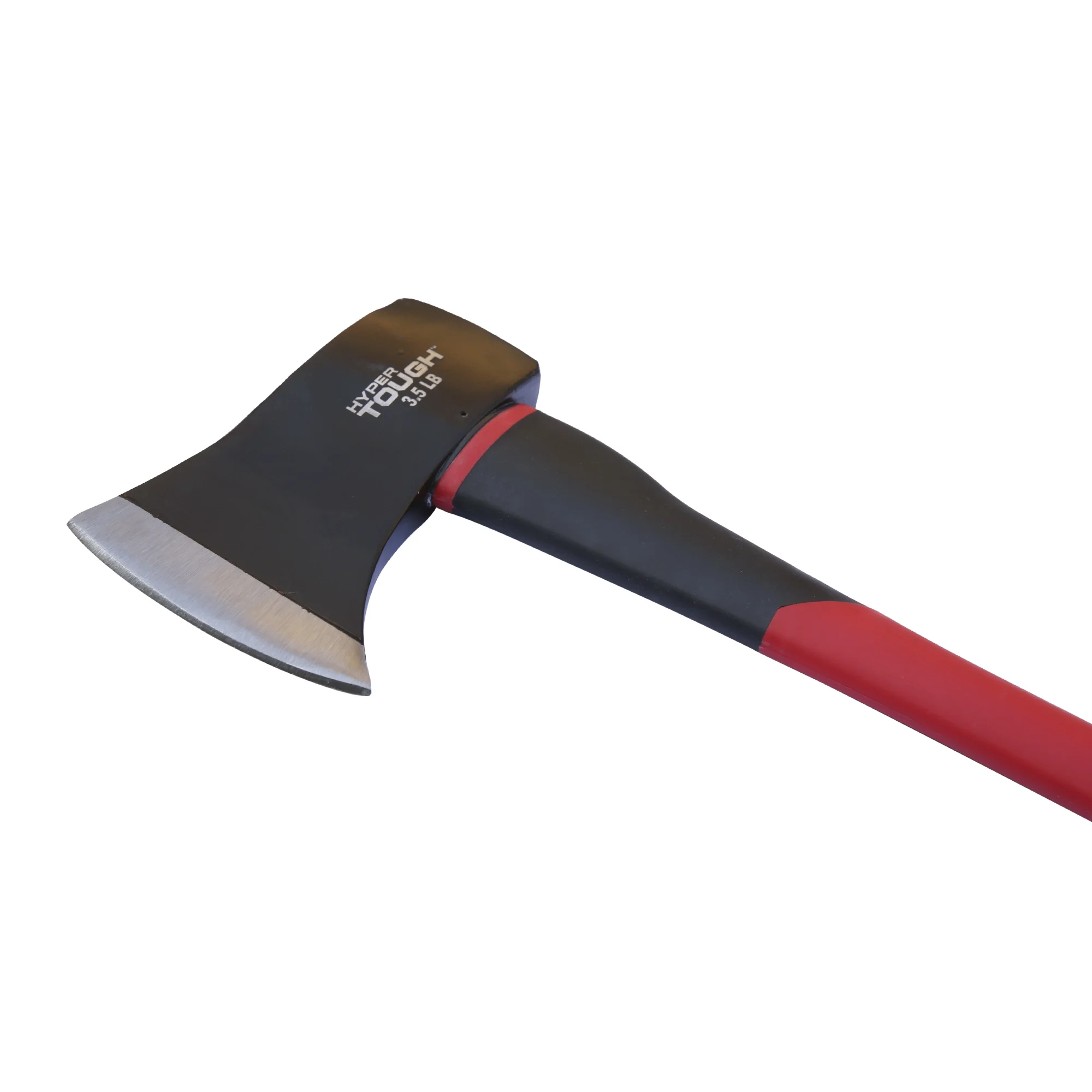 Hyper Tough 3.5 lb Single Bit Axe with Red & Black Double Injection Fiberglass 34