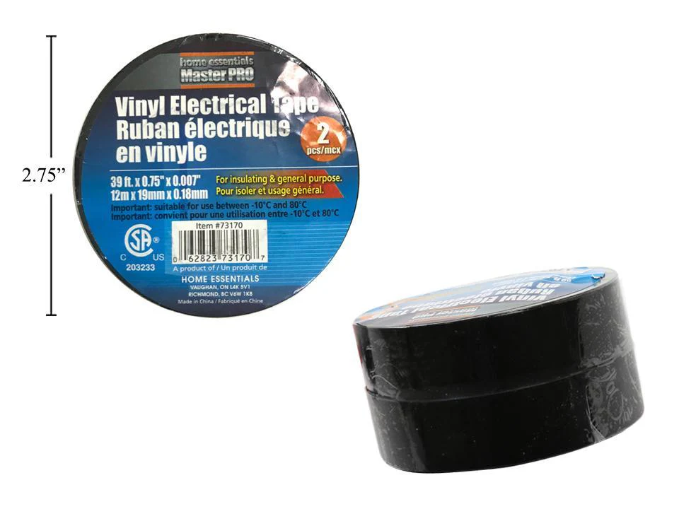Home Essentials MasterPro Electrical Tape 2pk | 73170 - Inhomebuy