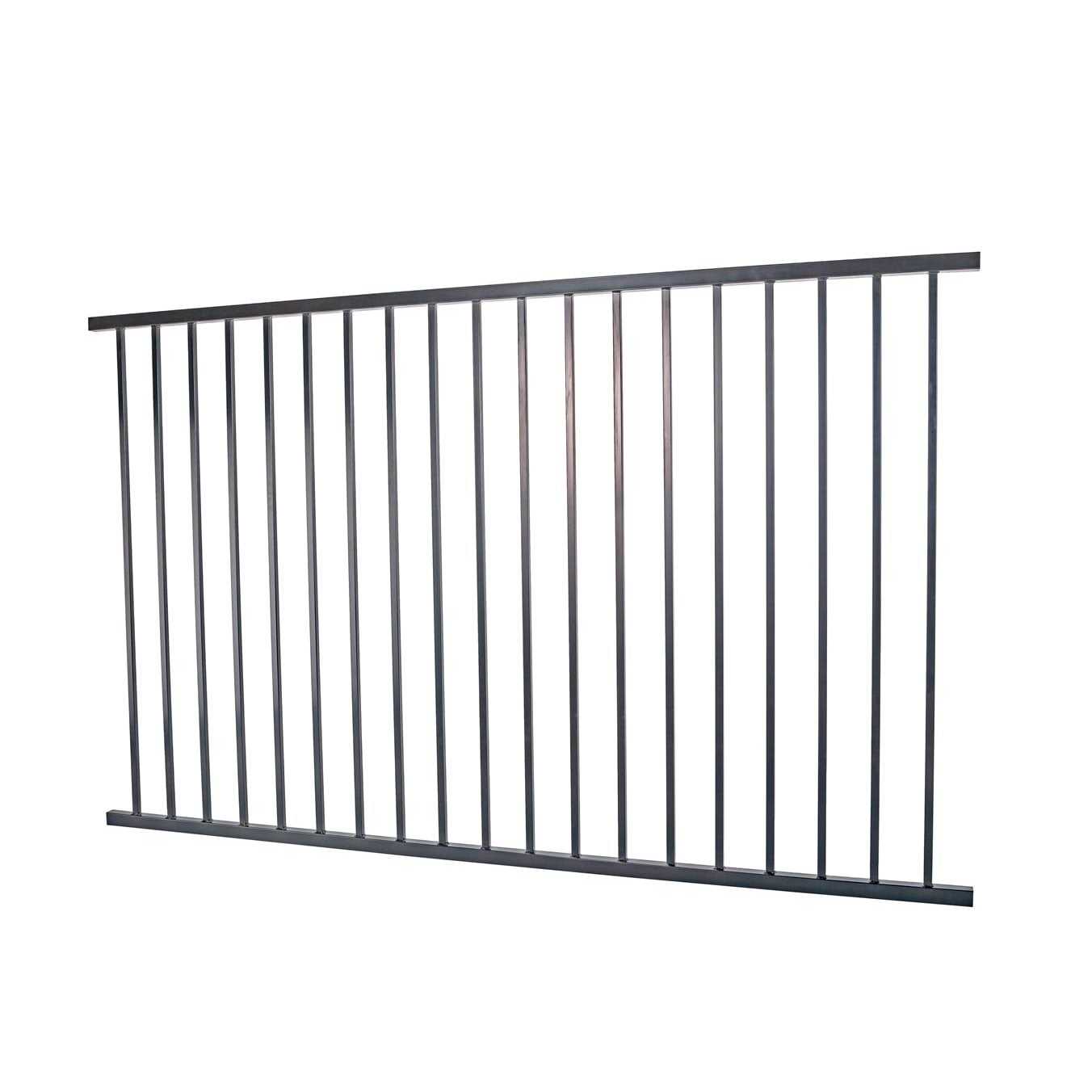 Monroe 5-ft H x 8-ft W White Steel Fence Panel - Inhomebuy