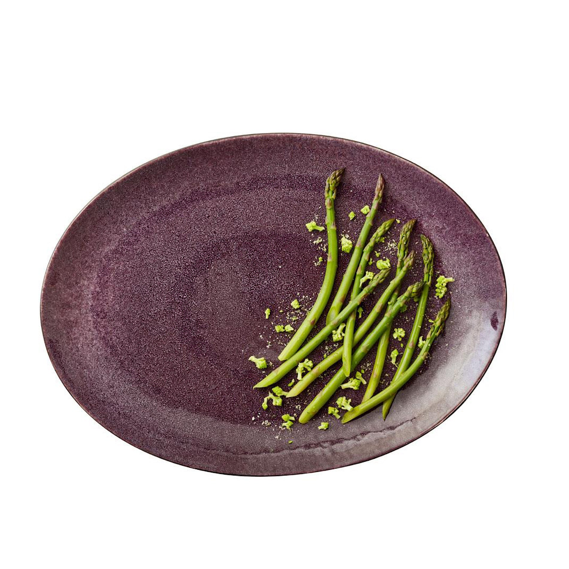 Stoneware Dish 34x45cm Black, Lilac - Inhomebuy