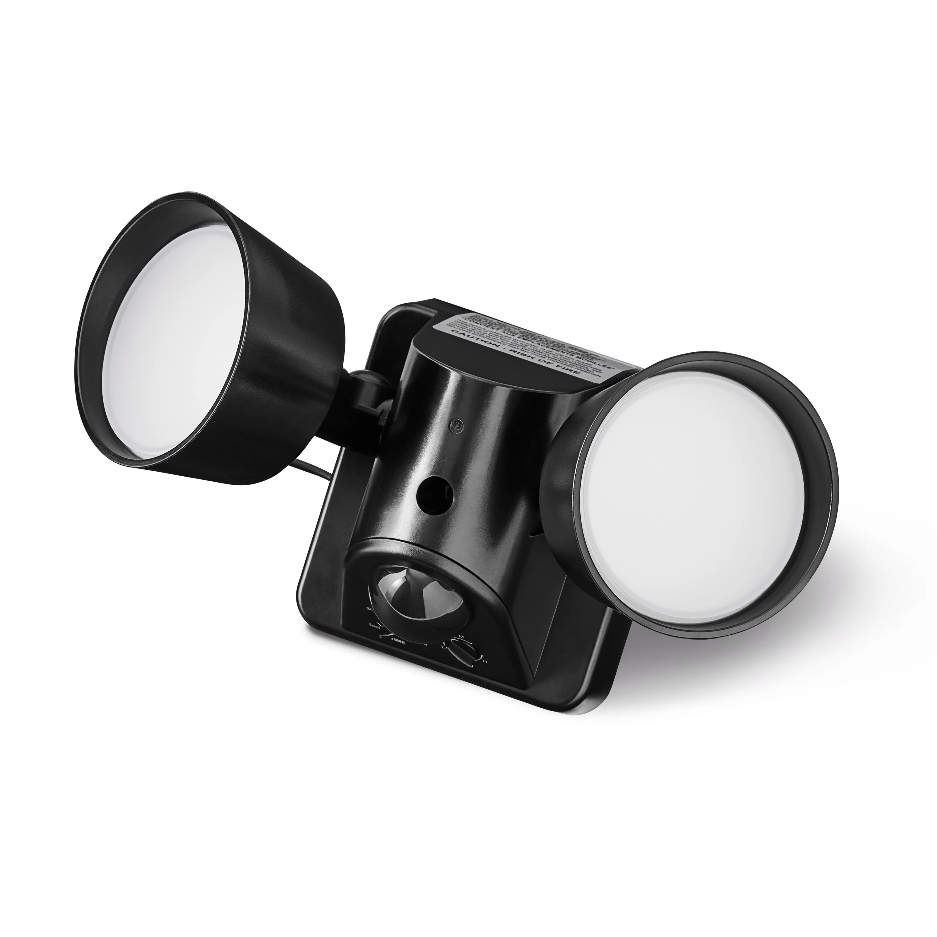 Hyper Tough 2-Head LED Direct Wire Motion Sensing Outdoor Security Light, Black, 120 degree, 2500 Lumens, 120V - Inhomebuy