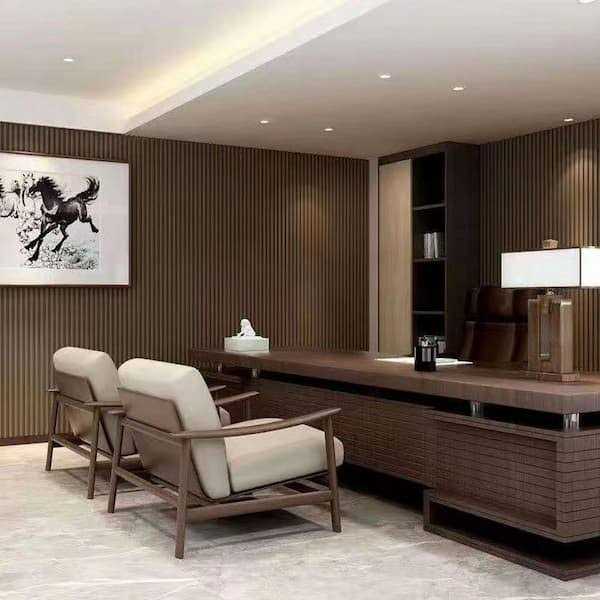 Ejoy 106 in. x 6 in x 0.5 in. Solid Wood Wall 7 Grid Cladding Siding Board - Inhomebuy