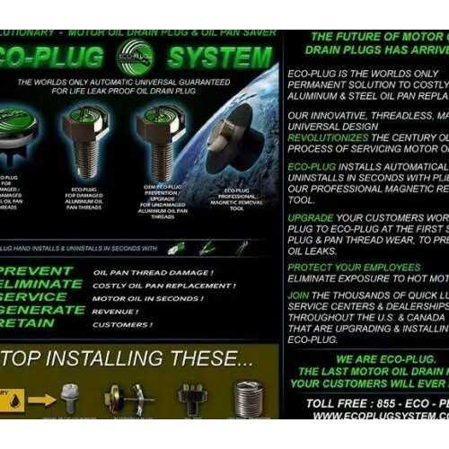 Eco-Plug Oil Drain Plug Aluminum Oil Tapered Drain - Inhomebuy