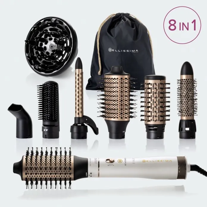 Air Wonder Hot Styler, 8in1, 1000W, Ceramic & Keratin Coating, Ion Tech - Inhomebuy