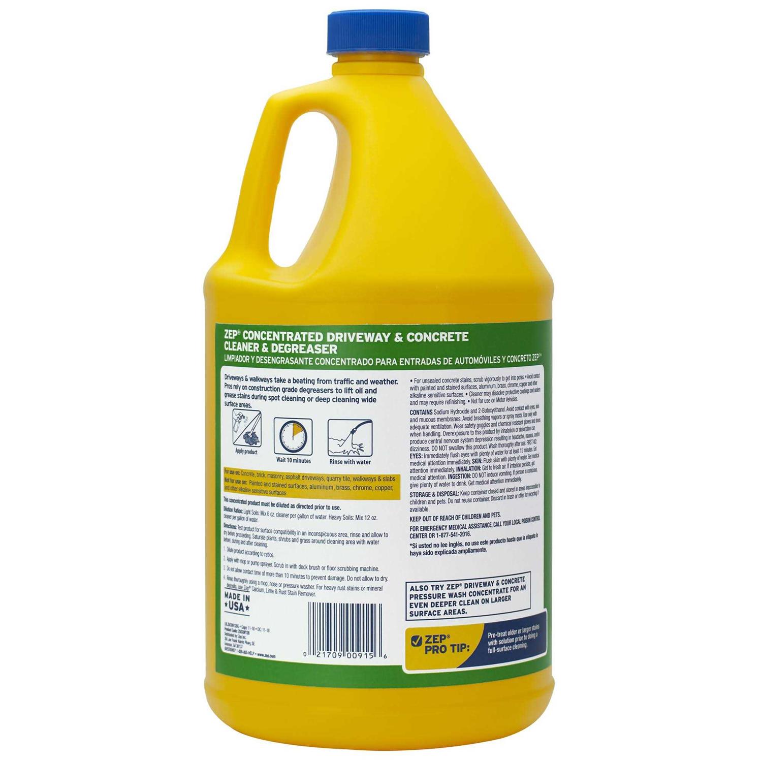 Zep Driveway, Concrete and Masonry Cleaner - Inhomebuy