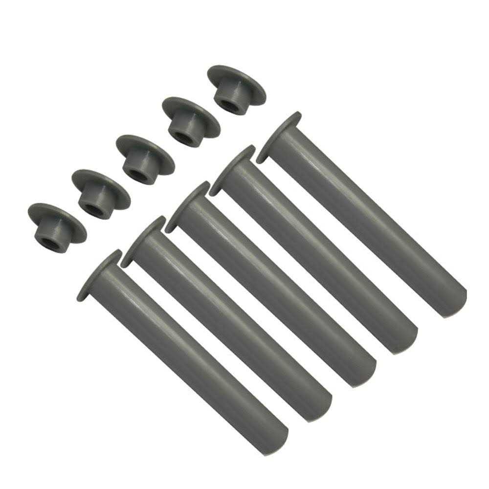 Pool Fence DIY 4×0.625 Plastic Sleeve and Cap in Gray - Inhomebuy