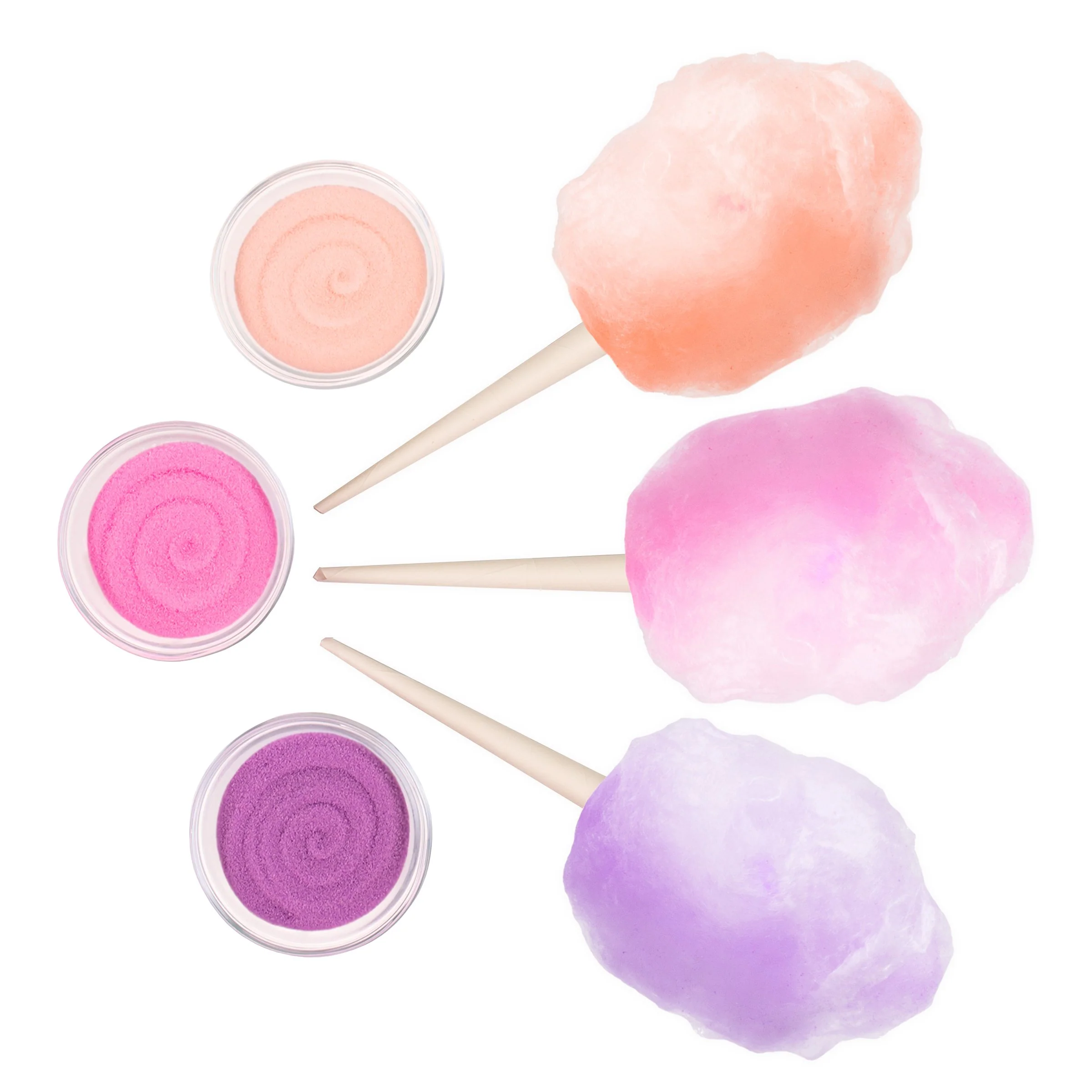 Cotton Candy Flossing Sugar - Grape, Pink Bubble Gum, Orange - 3 Pack - Inhomebuy