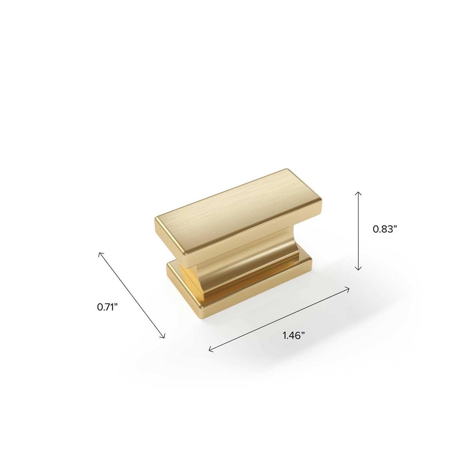 NewAge Products Home Cabinet Brushed Nickel Contemporary Square Knob - Inhomebuy