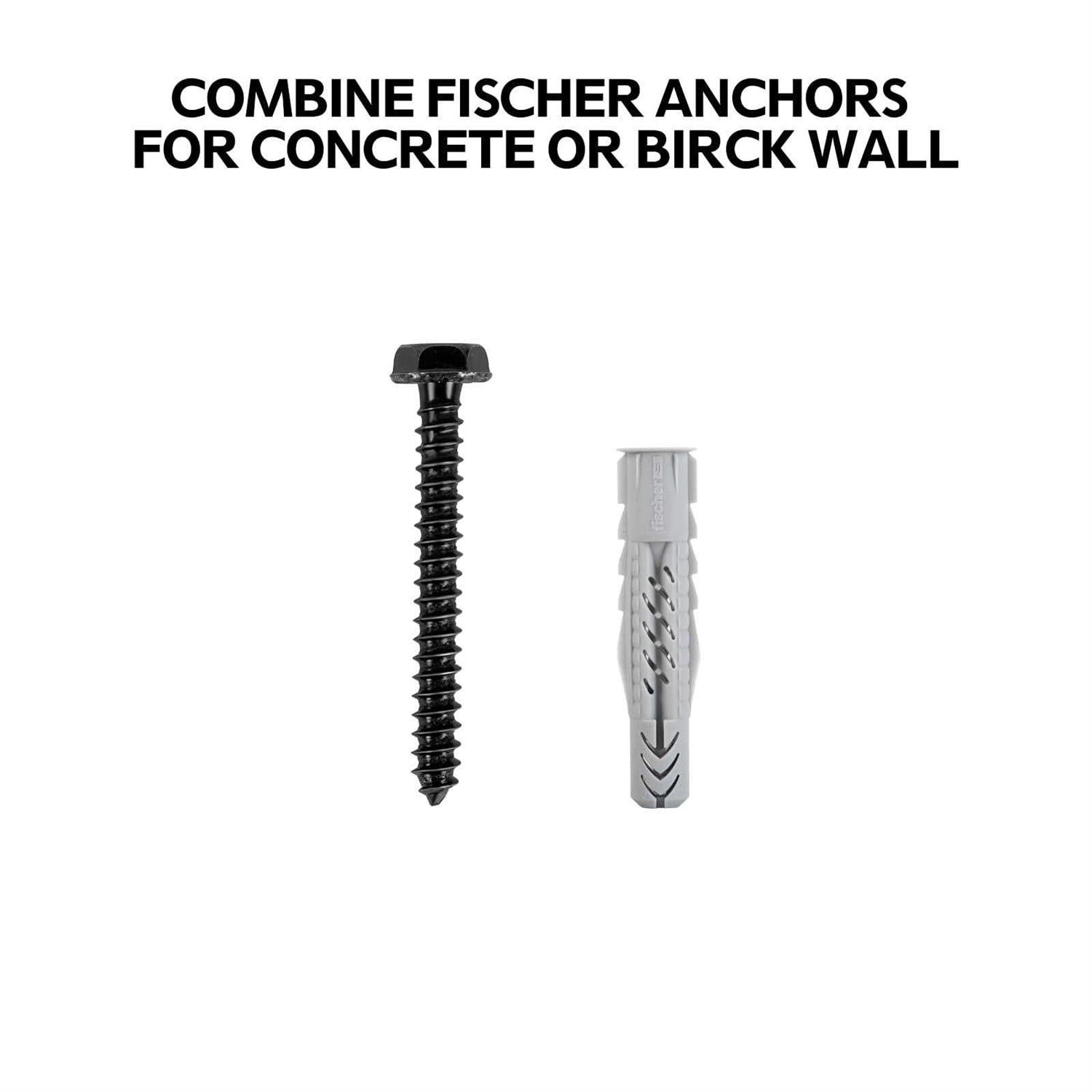 Mounting Dream Lag Bolt Kit for TV Wall Mount Comes with M7 Lag Bolt for Wood Stud, Fischer Anchors for Concrete Wall, Includes Allen Key and Bubble - Inhomebuy