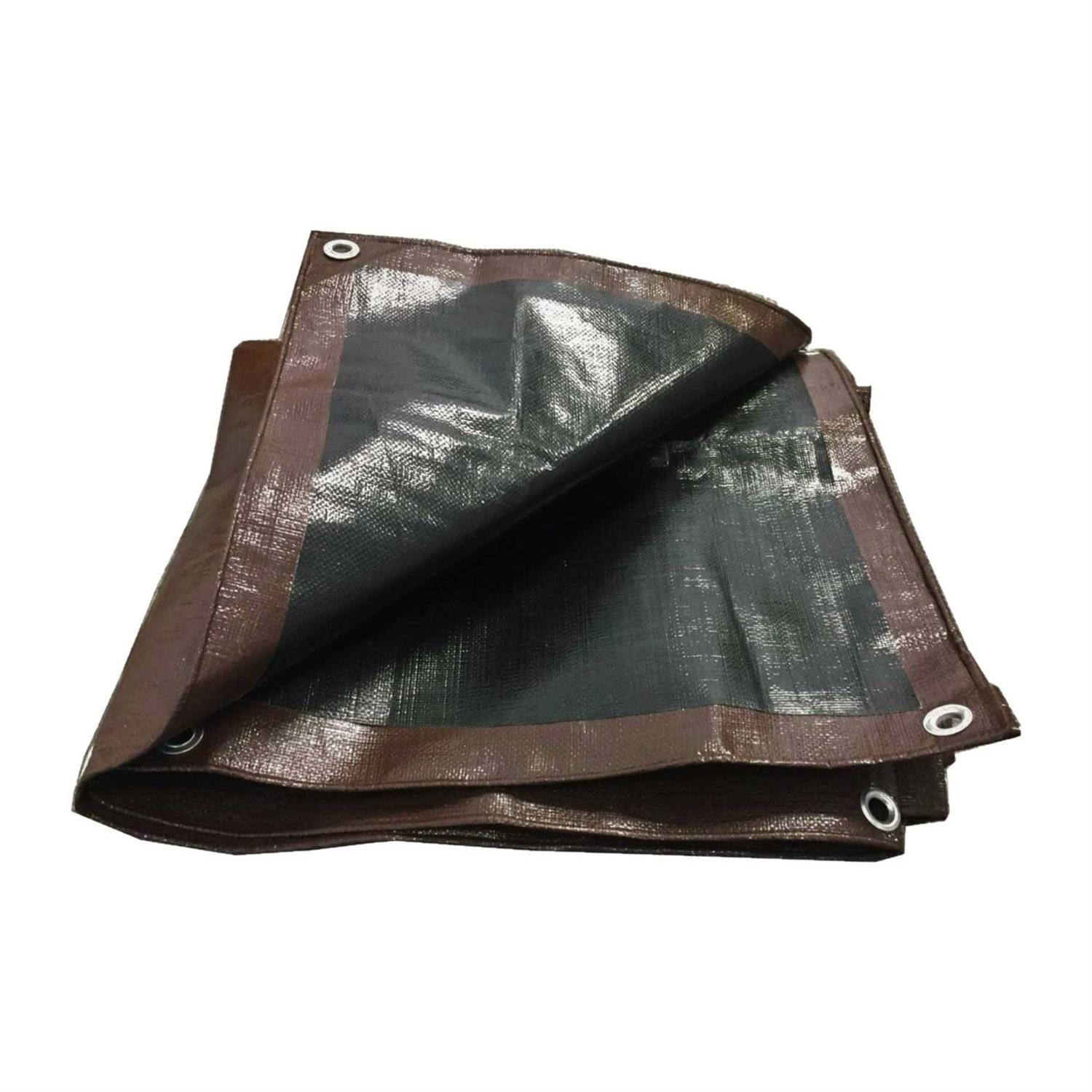 Onestock Black/Brown Reversible Tarp Heavy-Duty - Inhomebuy