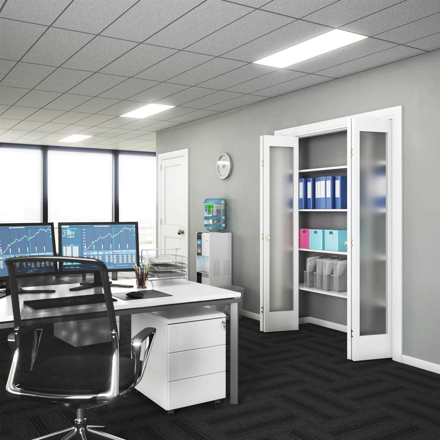 EightDoors 80 inch x Flat Louver White Prefinished Pine Wood Bifold Door with Hardware Included - Inhomebuy