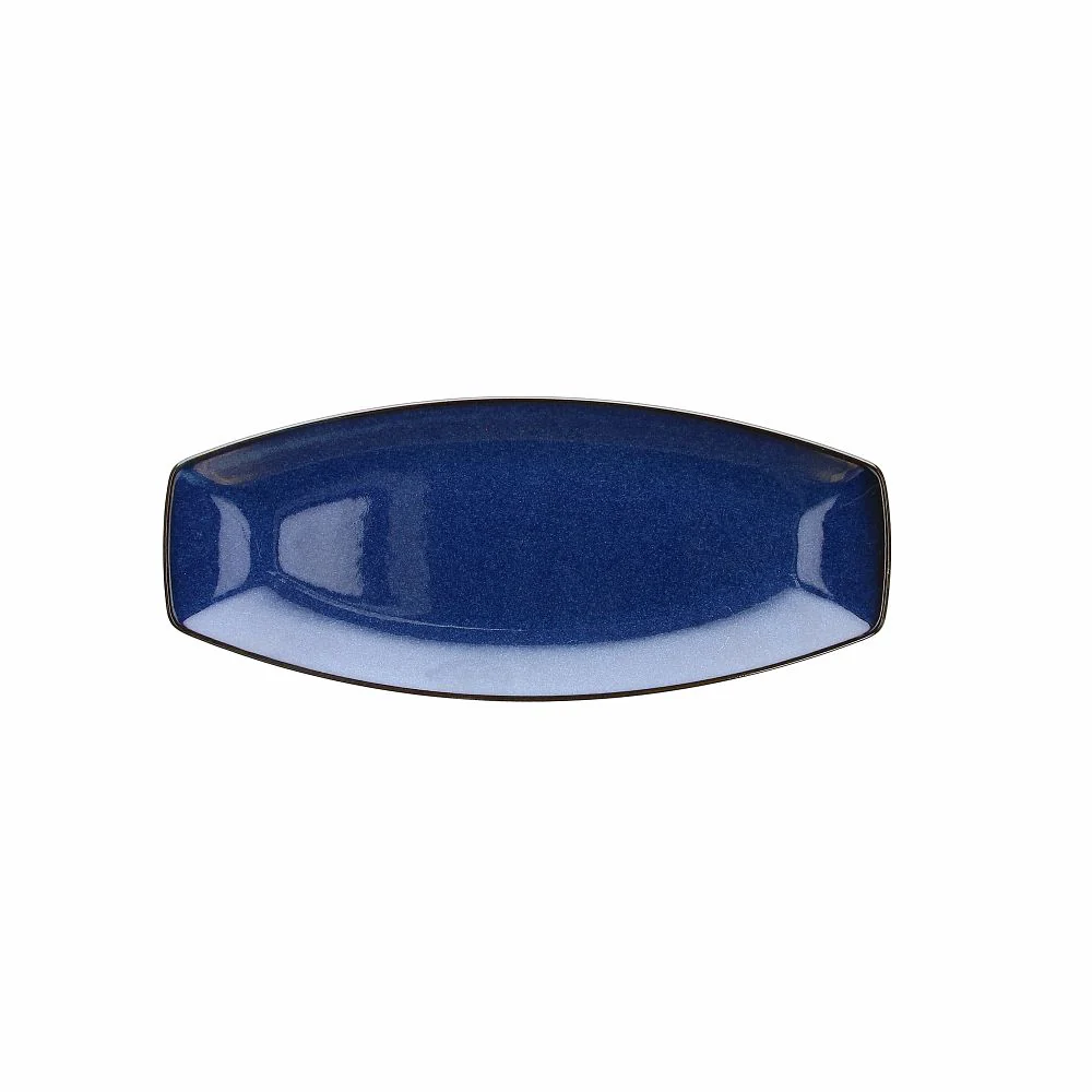 Rectangular Tray 29,5x12,5 Blu Stoneware Blue - Inhomebuy