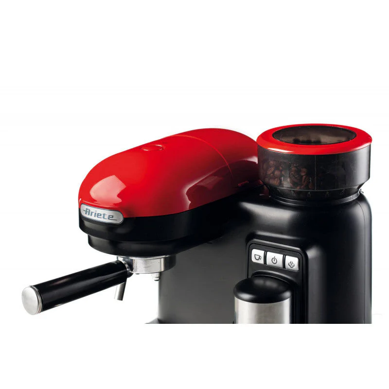 Moderna Espresso Machine with Grinder Red - Inhomebuy