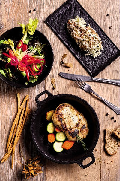 Gourmet Deep Plate 10cm Vulcania Black - Inhomebuy