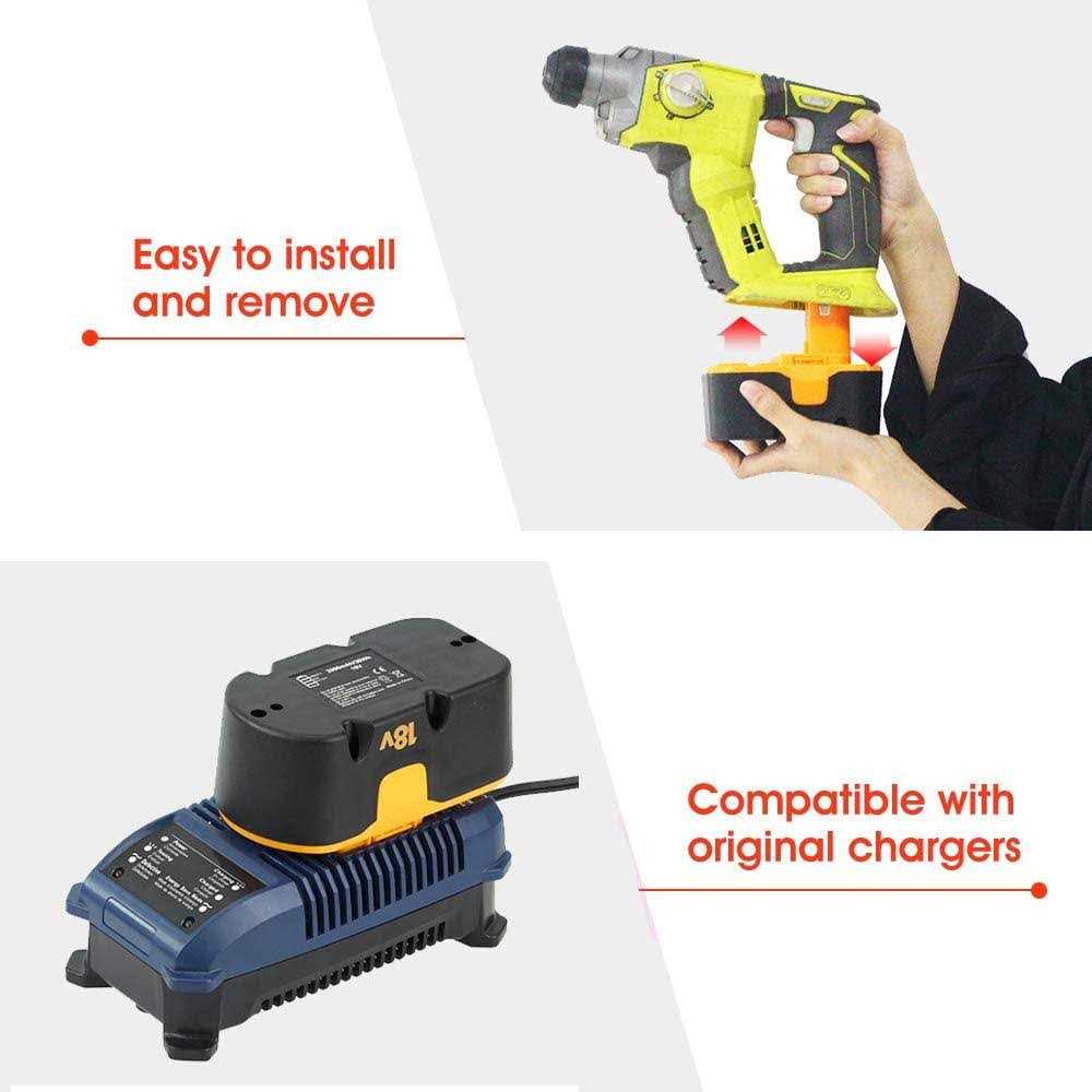 Munikind 2-pack HPB18 Replacement Battery Compatible with Black and Decker 18 volt Battery Ni-Mh Compatible - Inhomebuy