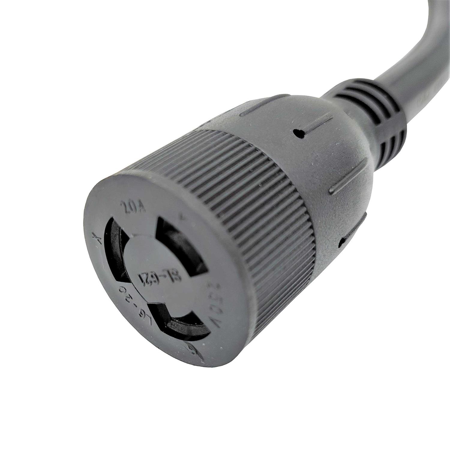 Parkworld 691753 Household Regular 15A Plug 5-15p to L5-30r Generator 3-Prong 30 AMP Locking Female - Inhomebuy