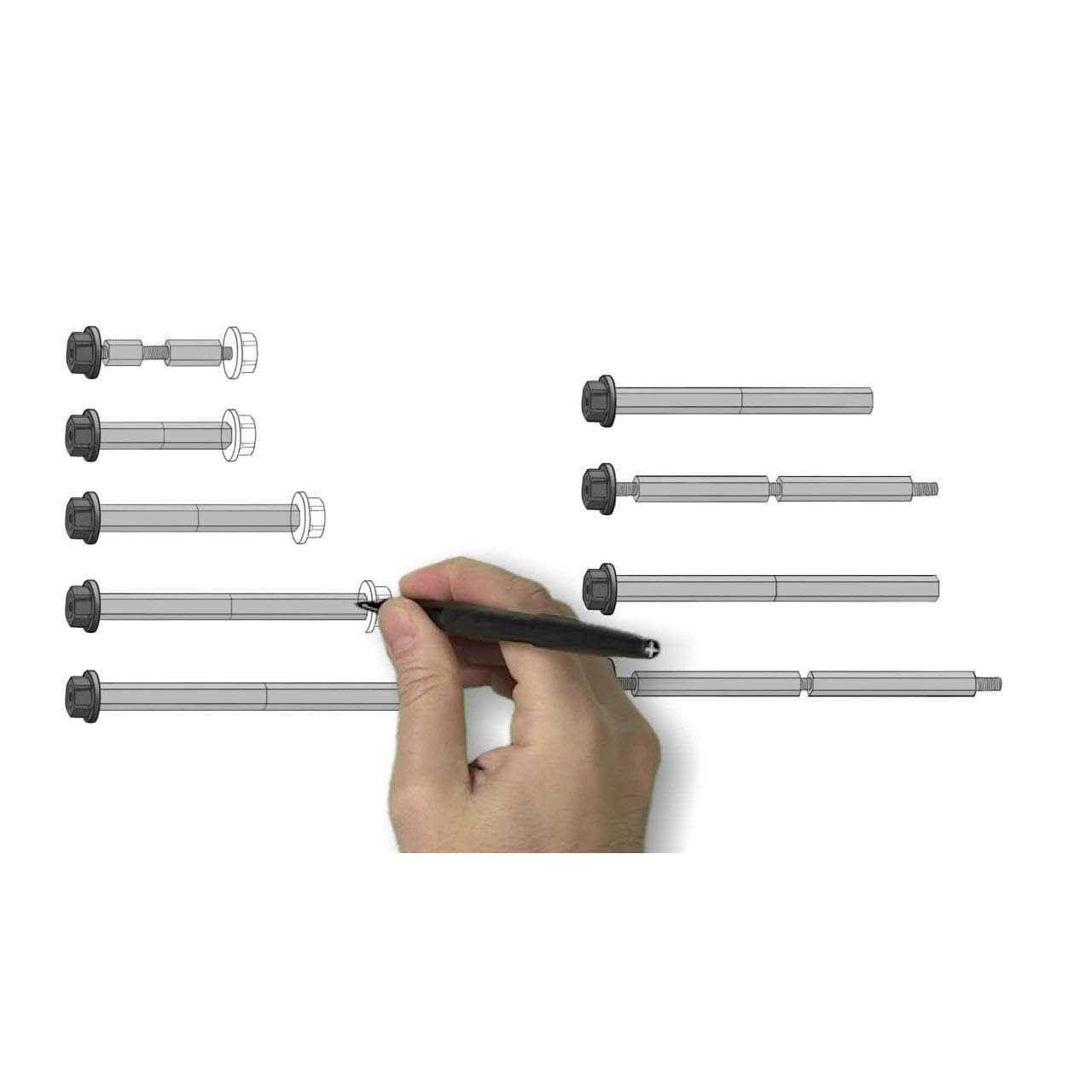 Ozco 12-inch OWT Timber Bolts - Inhomebuy