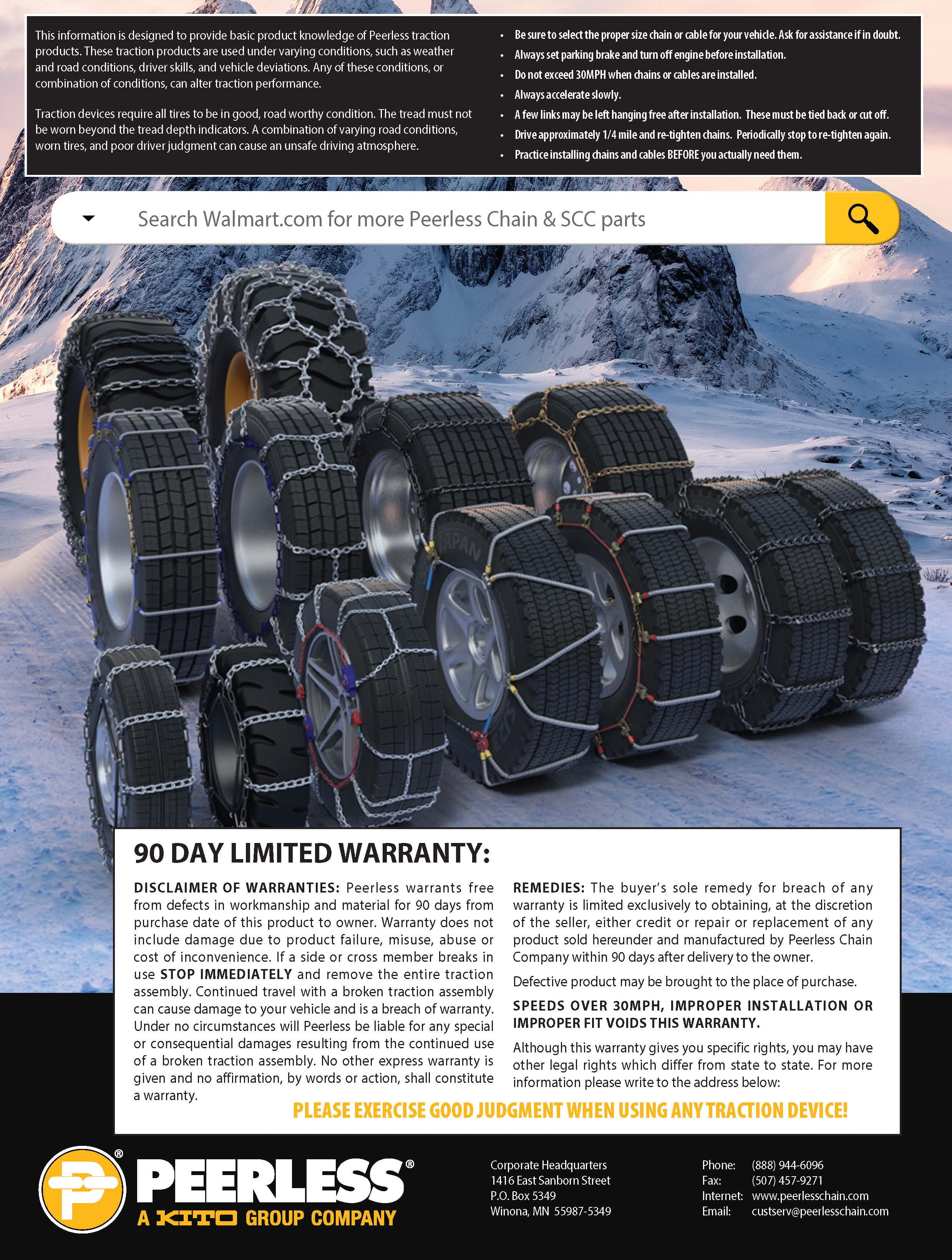 Peerless Chain AutoTrac Passenger Chains, #0155510 - Inhomebuy