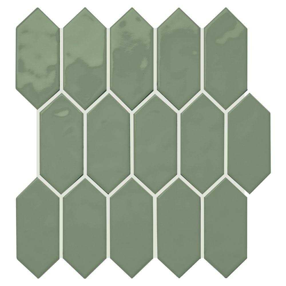 Daltile Lavaliere Diamond and Thassos White 14 in. x 14 in. Marble Petal Mosaic Tile - Inhomebuy