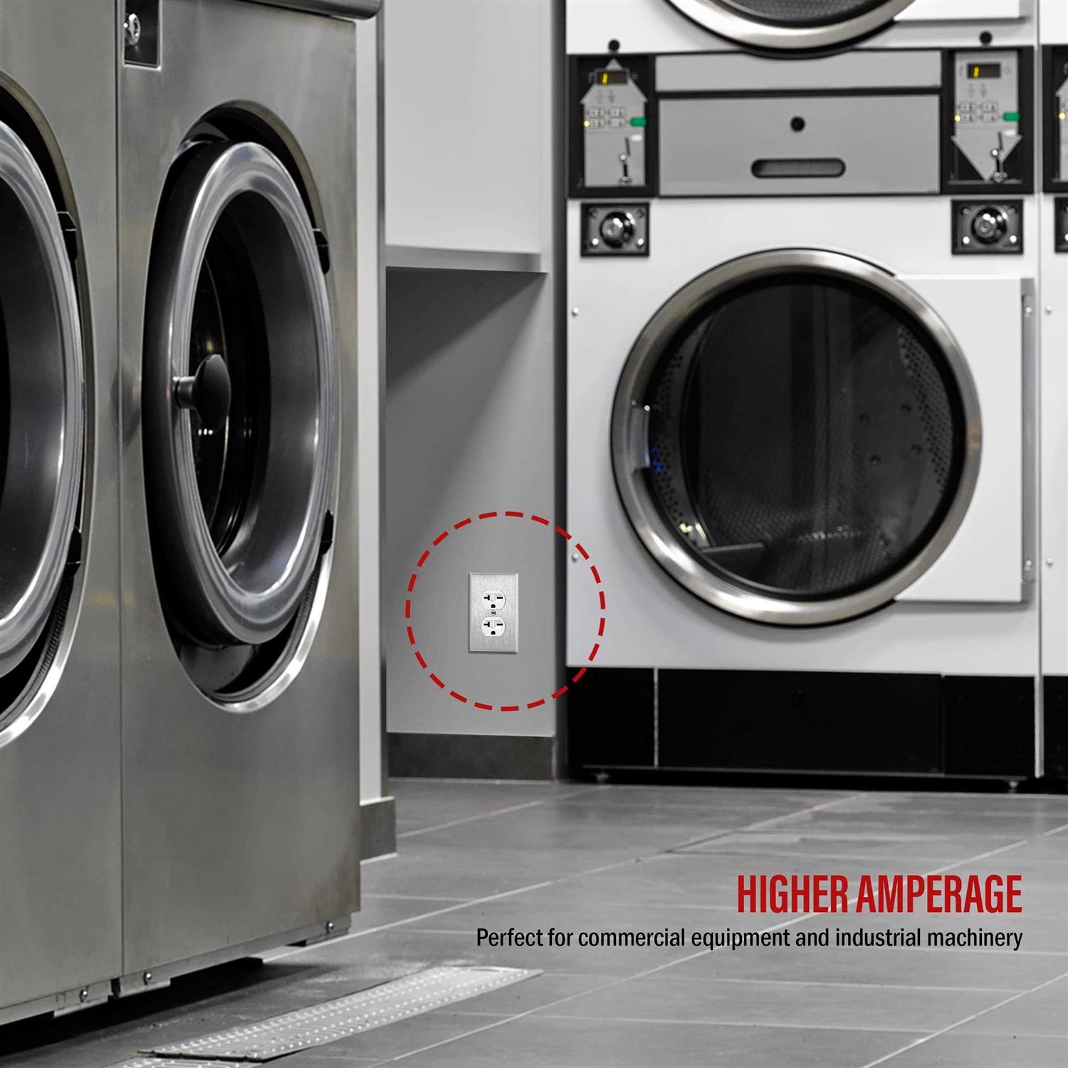 Enerlites Duplex Outlets and Wall Plates Bundle Tamper-resistant Electrical Receptacle 61580-TR-WWP - Inhomebuy